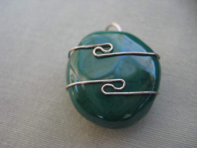 Malachite Pendant(sterling siliver) 2708